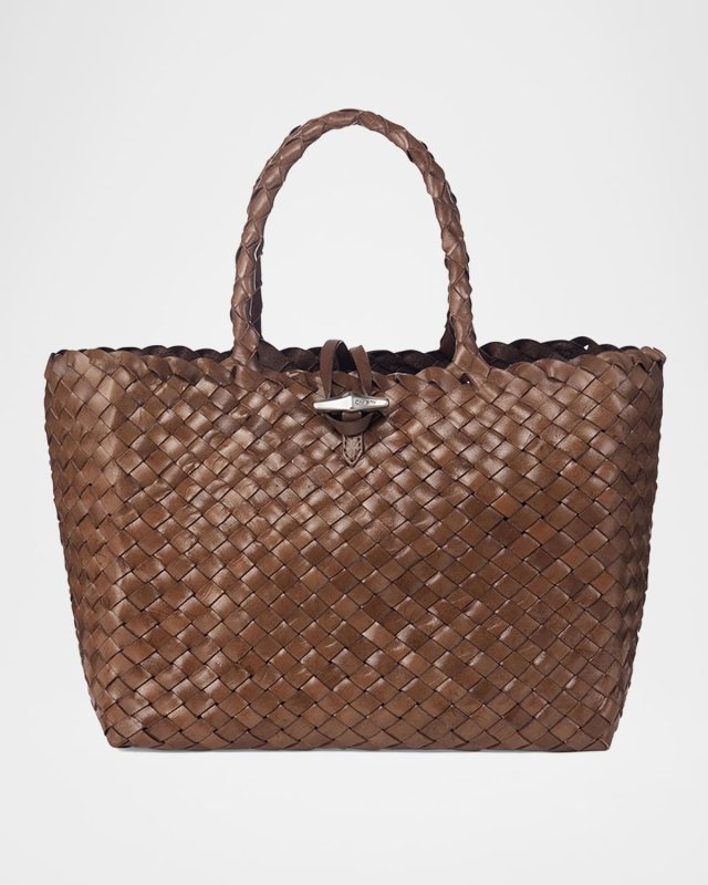 Kayla Woven Leather Tote Bag